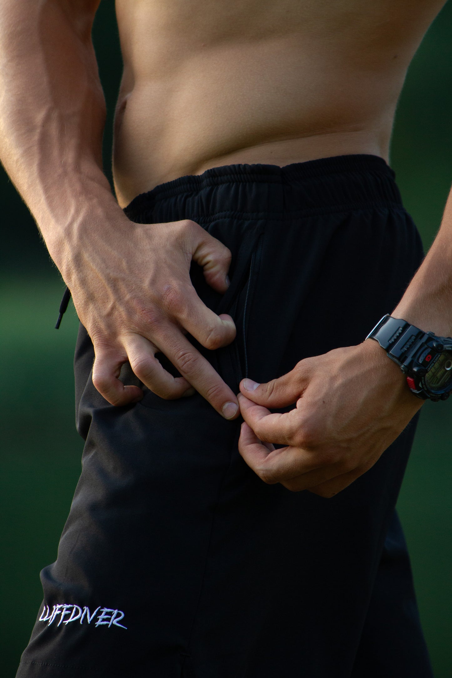Cliffdiver Black Swim Shorts