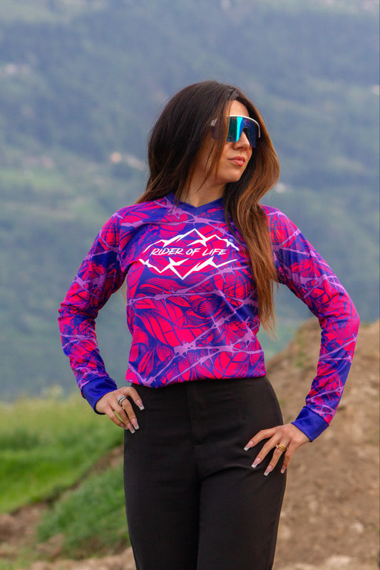 All-Riding Mountain Flowers T-shirt – 100% Made in the Alps for Women