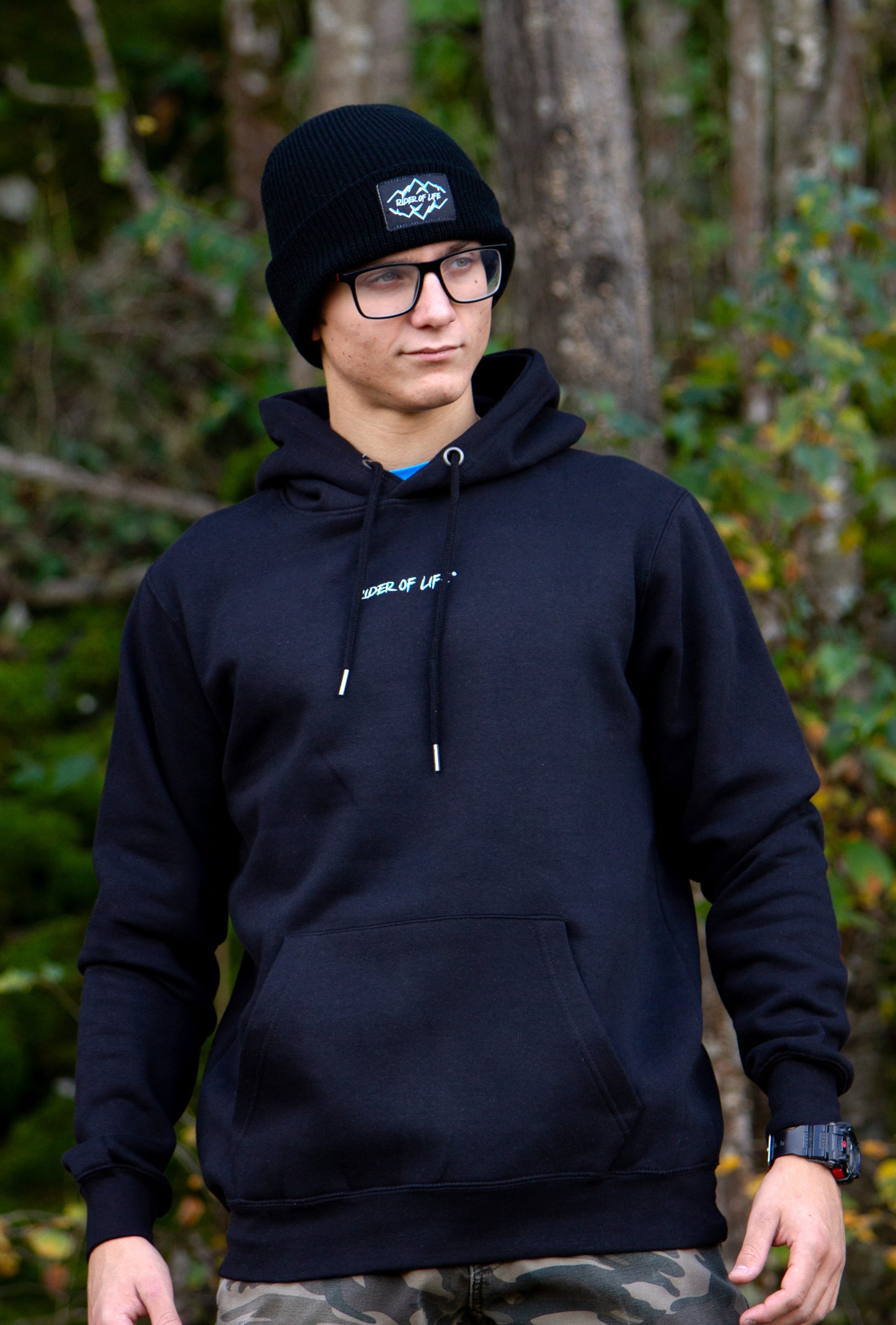 RIDER MAN HOODIE BLACK