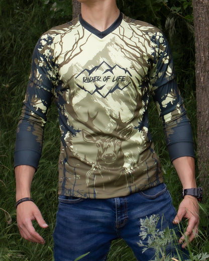 All-Riding Cerf en Forêt in the Forest T-shirt – 100% Made in the Alps